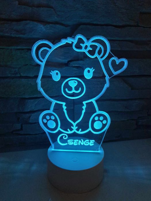 3D ledlámpa választható figurával