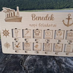 Napirend tábla gyerekeknek