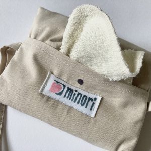 MINORI Frottír törlők kistasakban - Natúr színes pöttyökkel