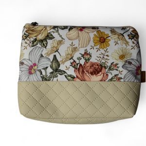 Cipzáros neszeszer -  beige flowers