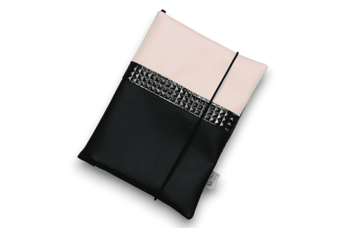 Prémium Pelenkatartó - textilbőr black-rose