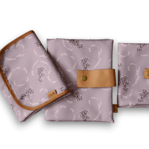 ÚTON A BABÁVAL csomag - 3 in 1 - elegáns mályva