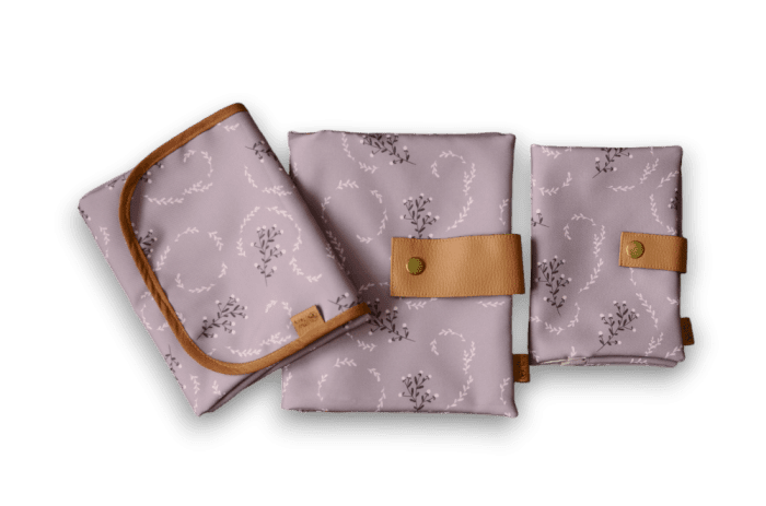 ÚTON A BABÁVAL csomag - 3 in 1 - elegáns mályva