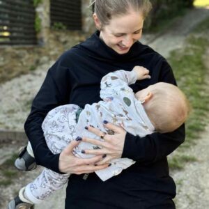 NAI light szoptatós pulcsi - fekete