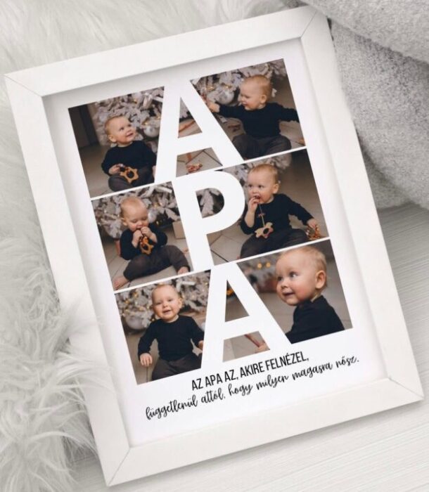 "Apa az, aki" - Egyedi apa fotó ajándék