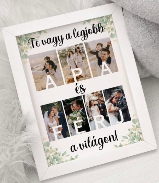 "Te vagy a legjobb" DAD DUO - Egyedi fotó ajándék