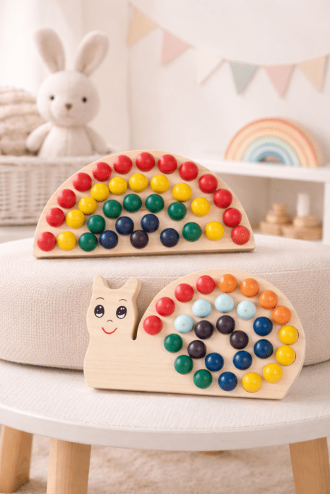 montessori golyós szortírozó játék