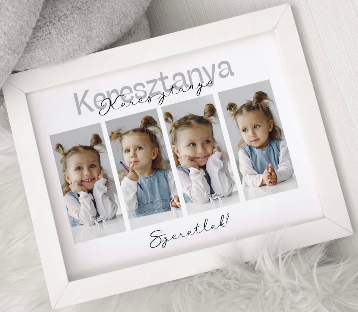 "Keresztapa/anya szeretlek" - Egyedi fotó ajándék - Image 2