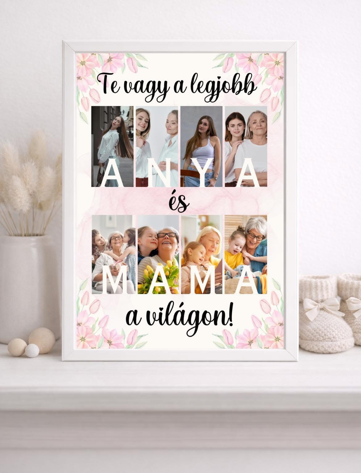 "Te vagy a legjobb" MOM DUO - Egyedi fotó ajándék