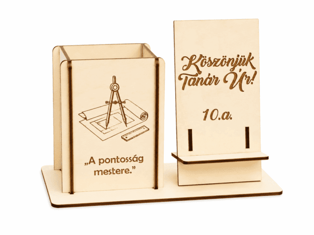 Asztali rendszerező gravírozva