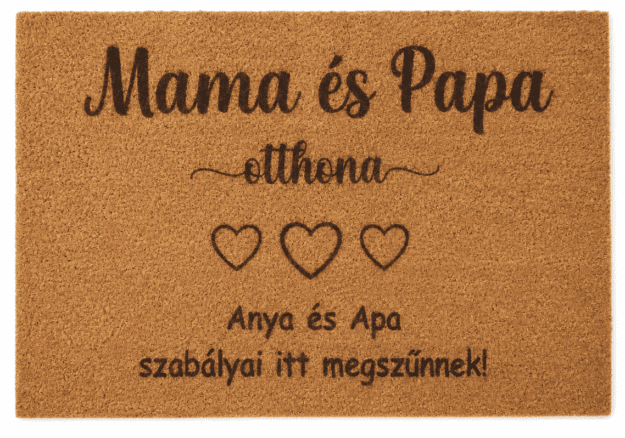 Egyedi lábtörlő lézergravírozva